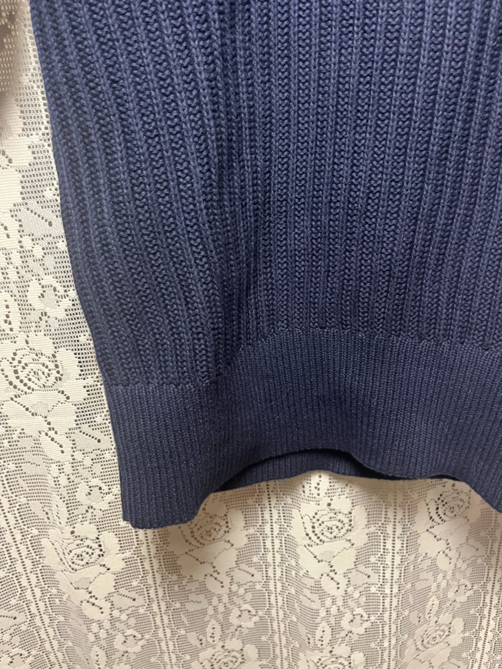 Banana Republic Ribbed Cotton KnitV-Neck Short Sleeve Sailor Sweater (182) - Picture 6 of 8
